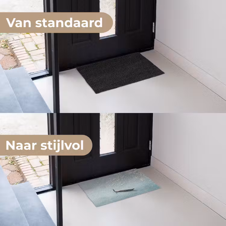 Deurmat - Bloesems - Minimalistisch - Wateroppervlak - Boot — 3