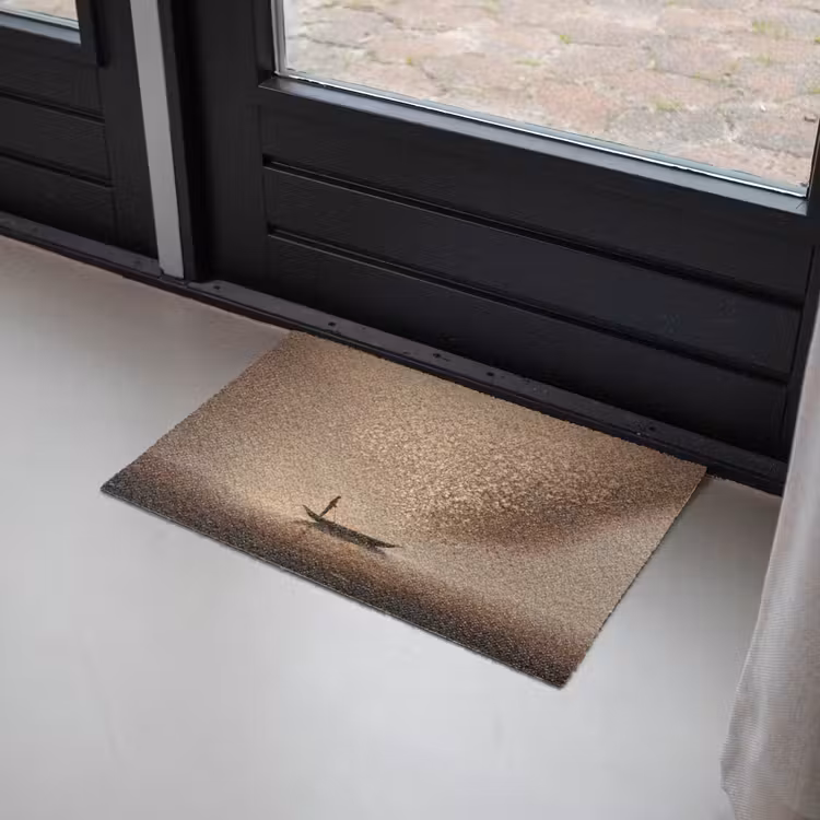 Deurmat - Bootje - Blaadjes - Goud - Water — 2