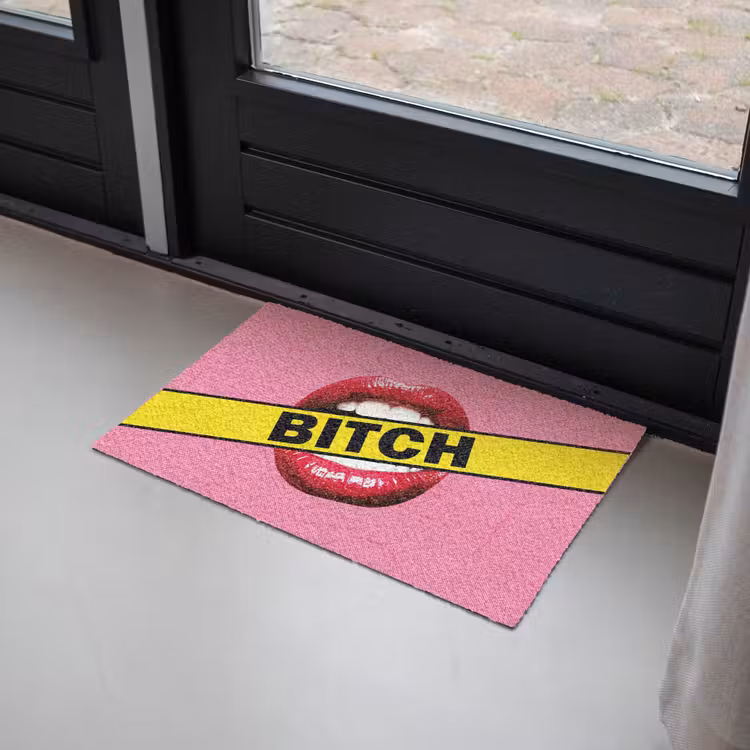 Deurmat - Lippen - Tekst - Kleurrijk — 2