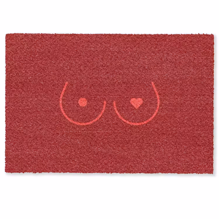 Deurmat - Minimalistisch - Lijnillustratie - Rood — 1