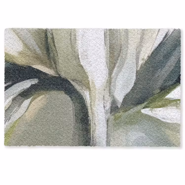 Deurmat - Natuur - Abstract - Groen - Penseelstreken — 1