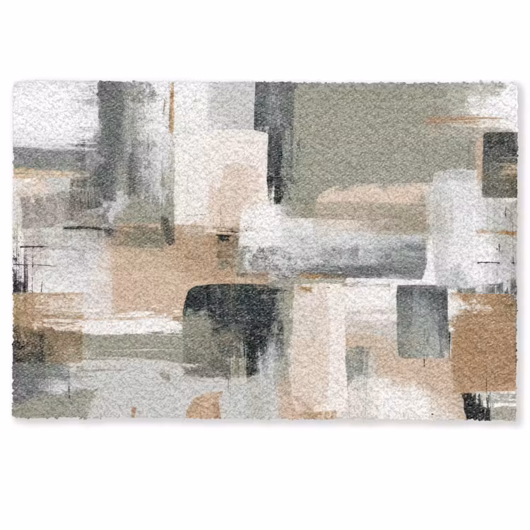 Deurmat - Penseelstreken - Abstract - Aardetinten — 1