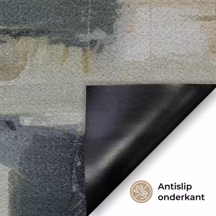 Deurmat - Penseelstreken - Groen - Abstract - Japandi — 5