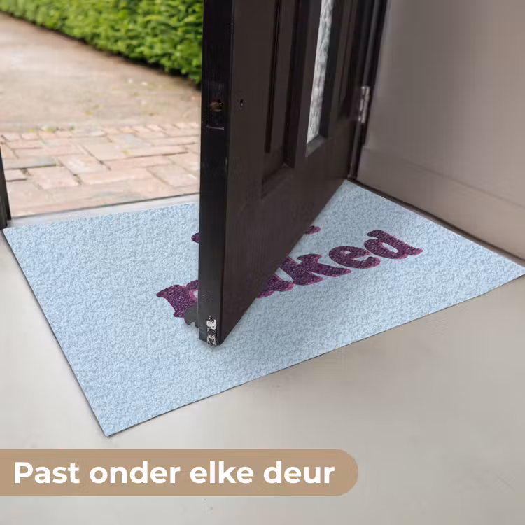Deurmat - Speels - Boodschap - Blauw — 7