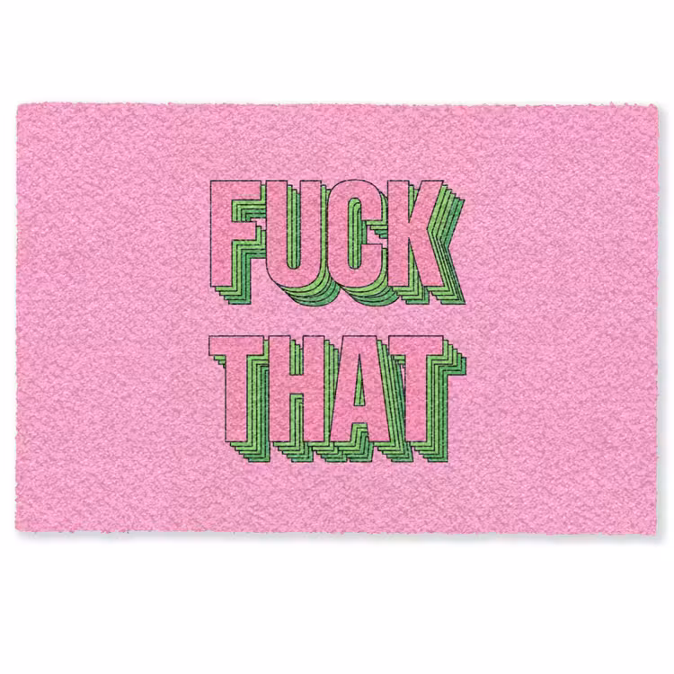 Deurmat - Tekst - Bold - Roze — 1