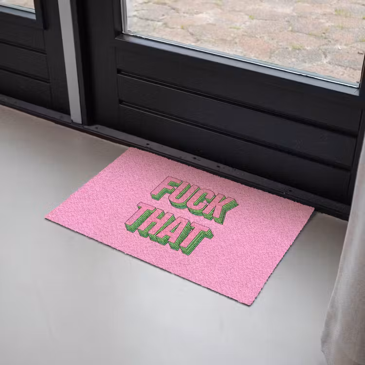 Deurmat - Tekst - Bold - Roze — 2