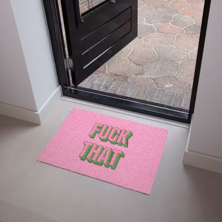 Deurmat - Tekst - Bold - Roze — 4