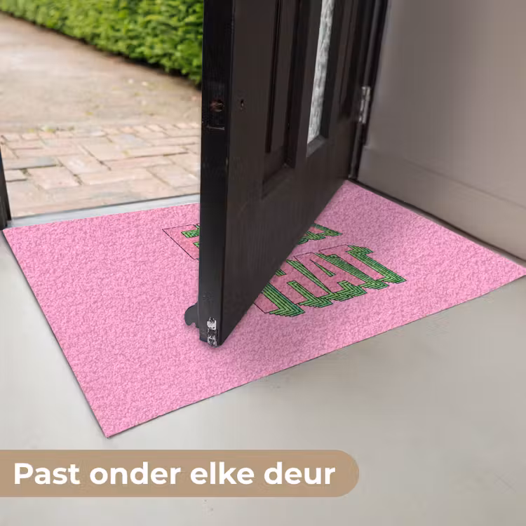 Deurmat - Tekst - Bold - Roze — 7