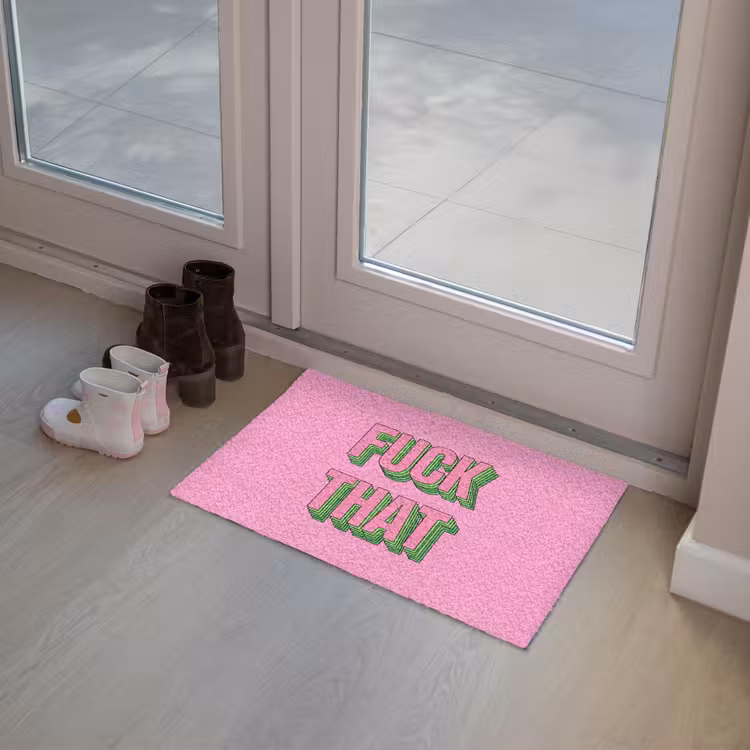 Deurmat - Tekst - Bold - Roze — 8