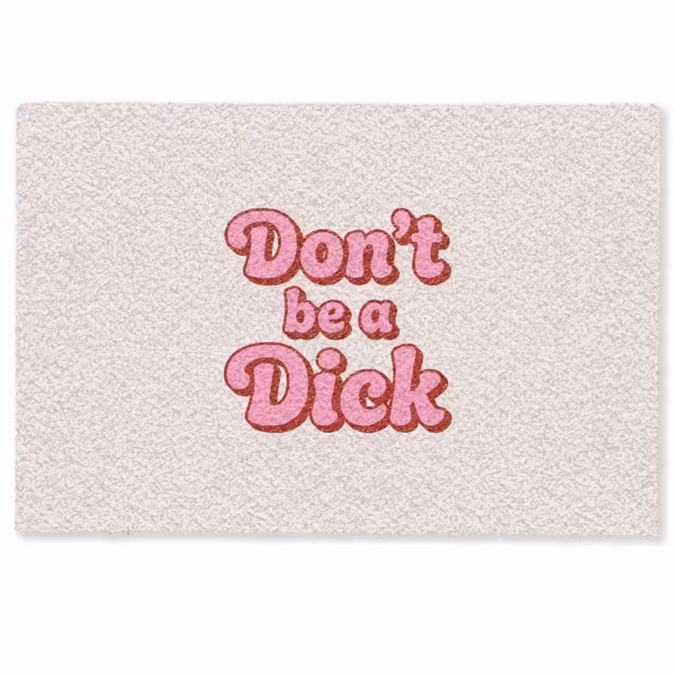 Deurmat - Tekst - Boodschap - Roze — 1