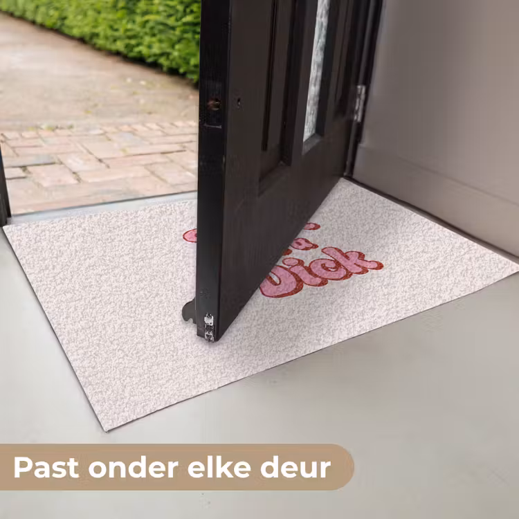 Deurmat - Tekst - Boodschap - Roze — 7