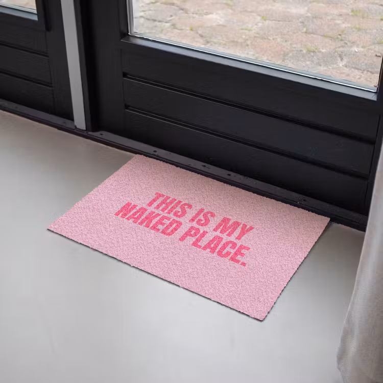 Deurmat - Tekst - Modern - Roze — 2