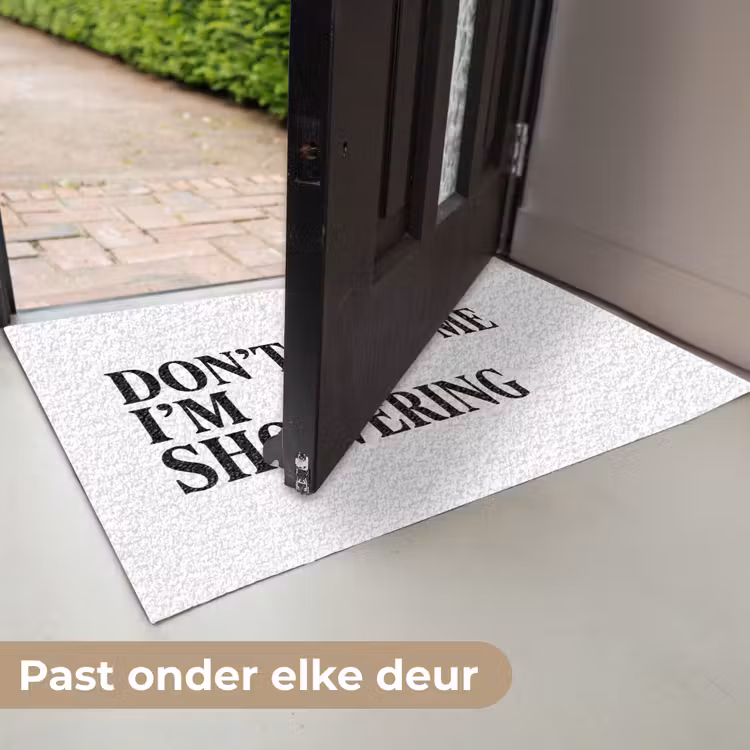 Deurmat - Tekst - Modern - Zwart - Wit — 7