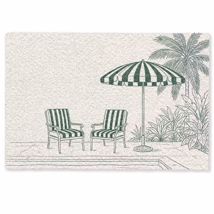 Deurmat - Terras - Illustratie - Groen — 1