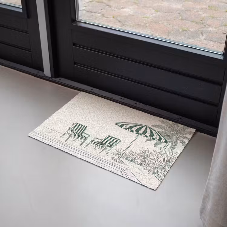 Deurmat - Terras - Illustratie - Groen — 2