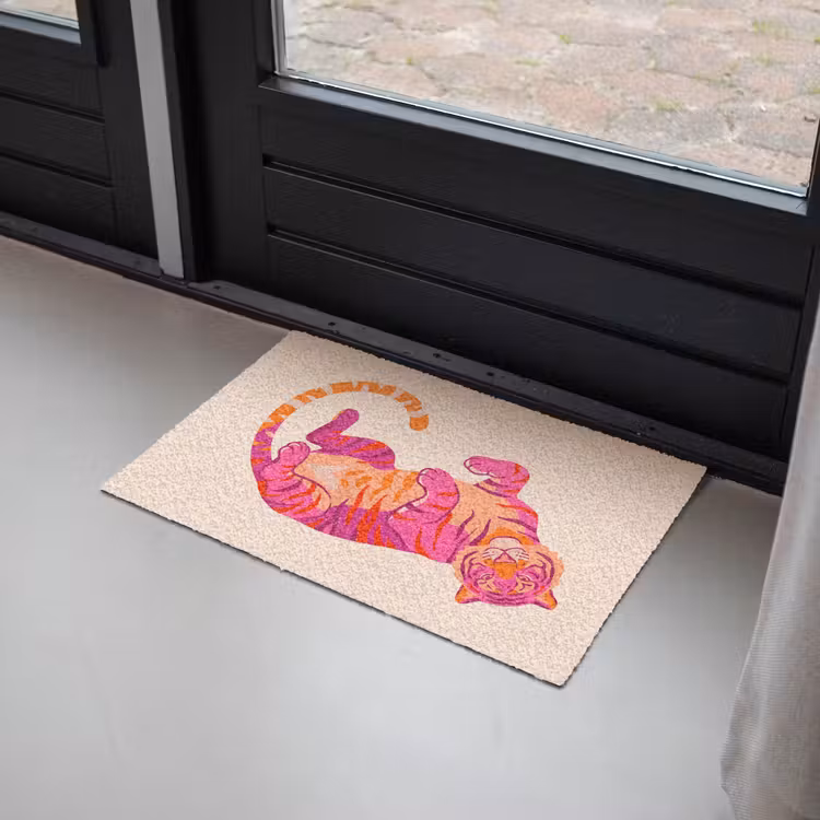 Deurmat - Tijger - Roze - Oranje — 2