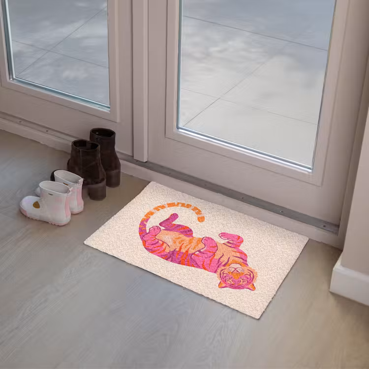 Deurmat - Tijger - Roze - Oranje — 8