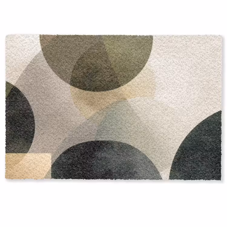 Deurmat - Vlakken - Abstract - Beige - Cirkels — 1