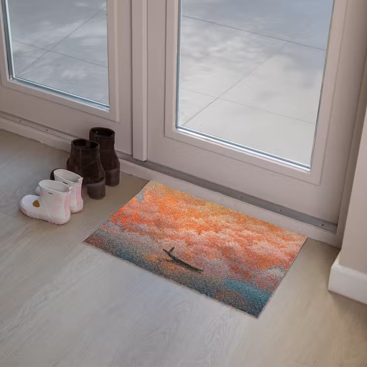 Deurmat - Zee - Boot - Wolken - Oranje — 7