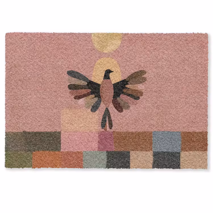 Deurmat - Illustratie - Vogel - Vlakken - Kleurrijk — 1