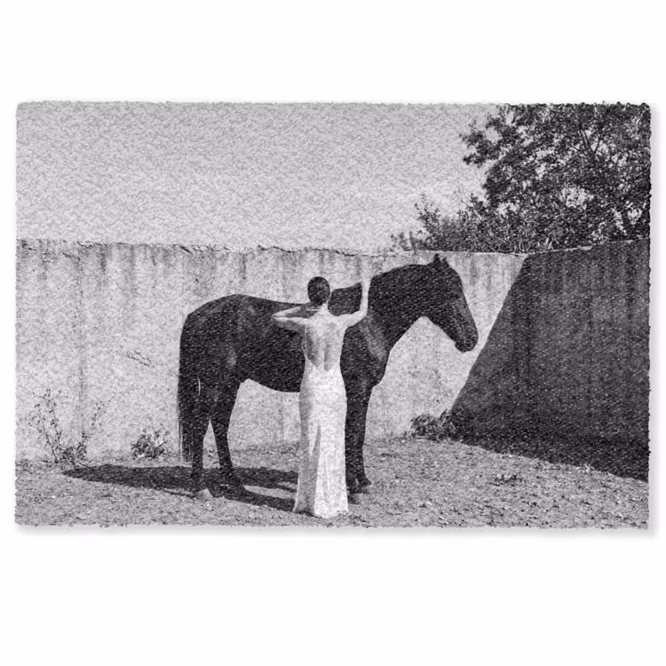Deurmat - Vrouw - Paard - Artistiek — 1