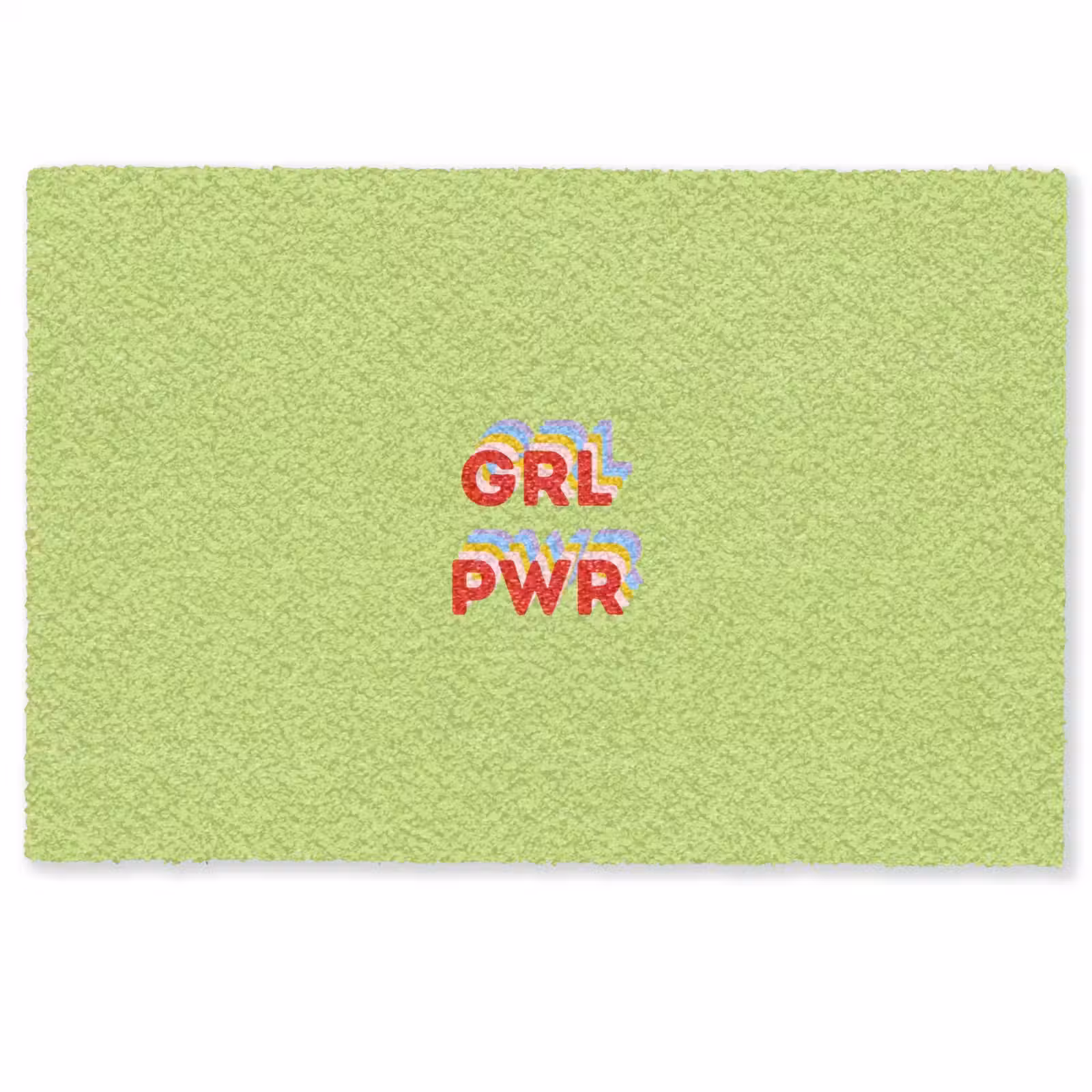 Deurmat - Grl pwr - Groen - Rood - 3D — 1
