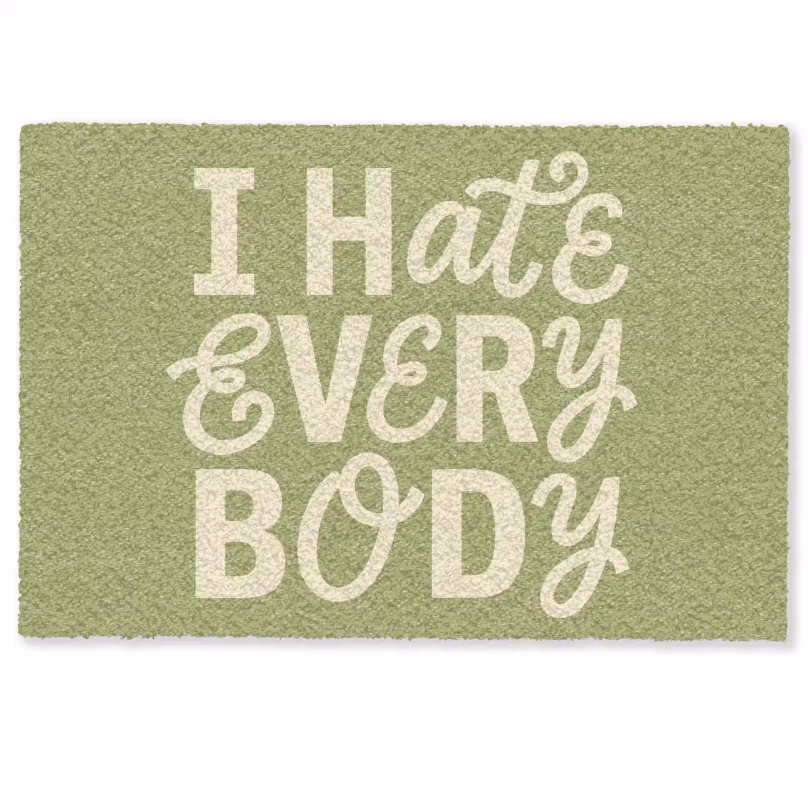 Deurmat - I hate everybody - Groen - Retro — 1