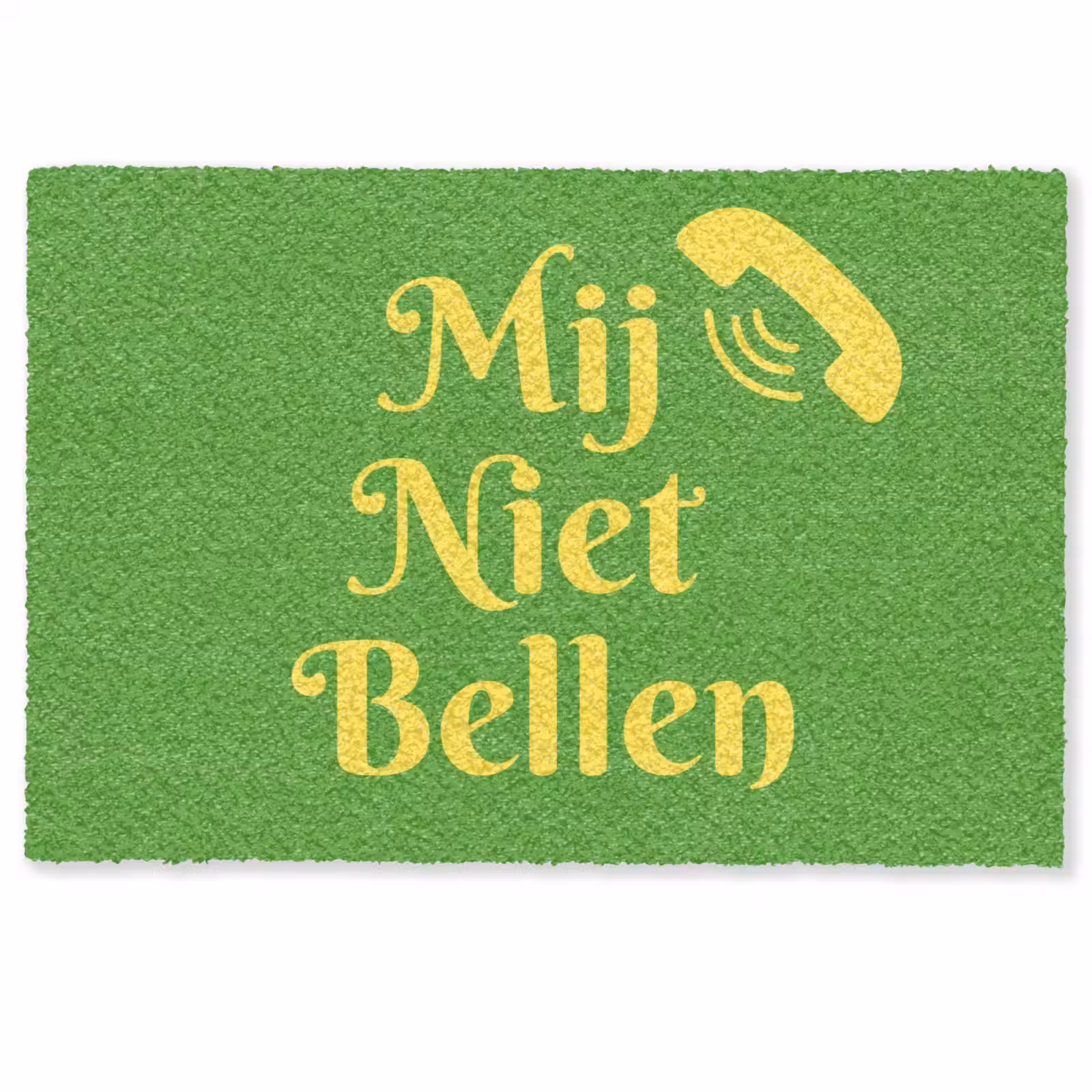 Deurmat - Mij niet bellen - Telefoon - Groen — 1