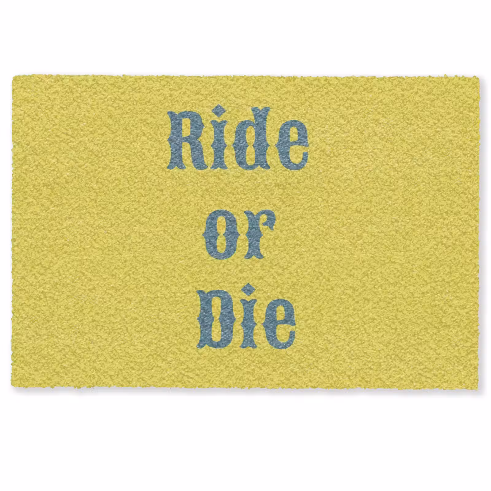 Deurmat - Ride or die - Geel - Blauw — 1