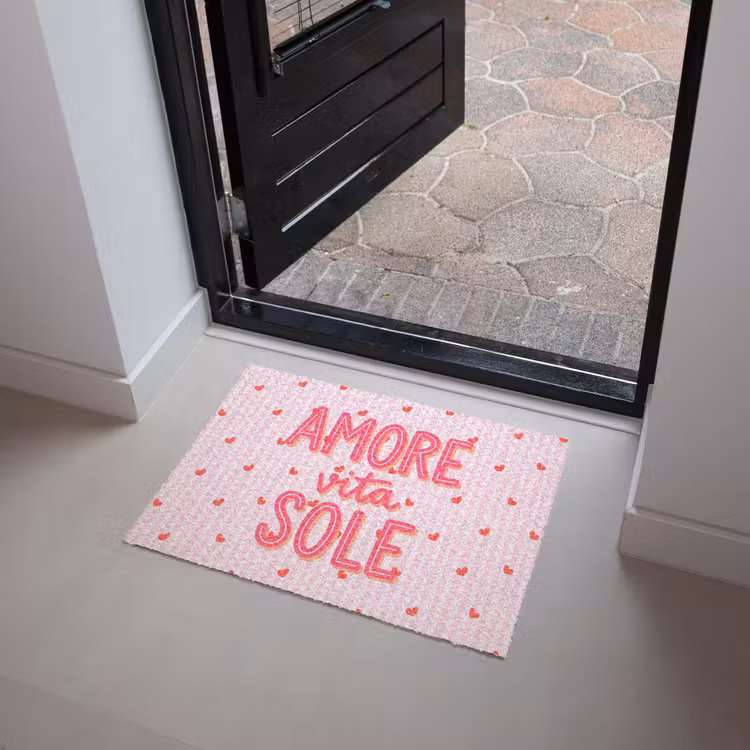 Deurmat - Amore vita sole - Roze - Hartjes — 4