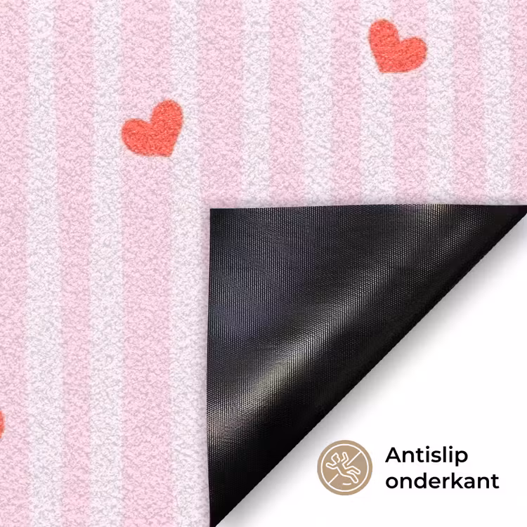 Deurmat - Amore vita sole - Roze - Hartjes — 6