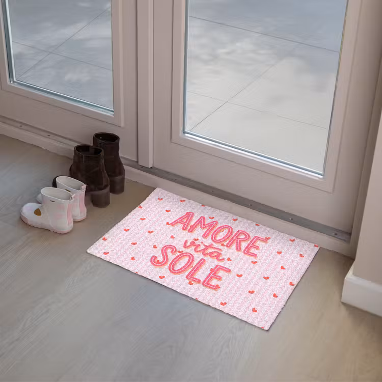 Deurmat - Amore vita sole - Roze - Hartjes — 8