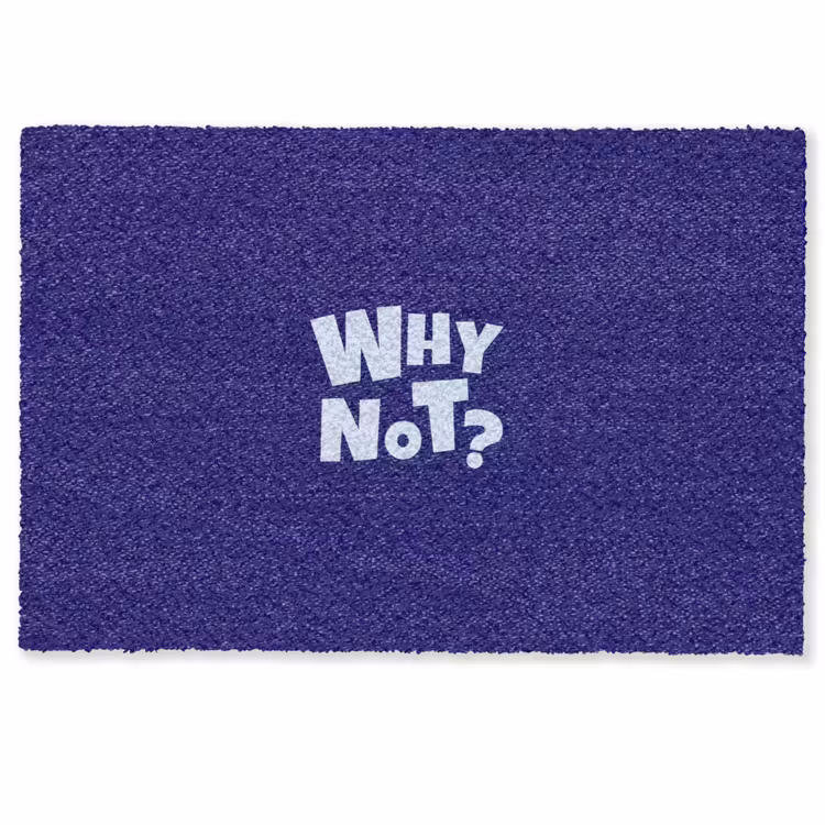 Deurmat - Blauw - Why not - Minimalistisch — 1