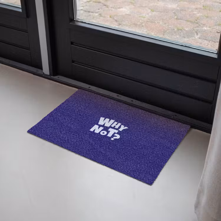 Deurmat - Blauw - Why not - Minimalistisch — 2