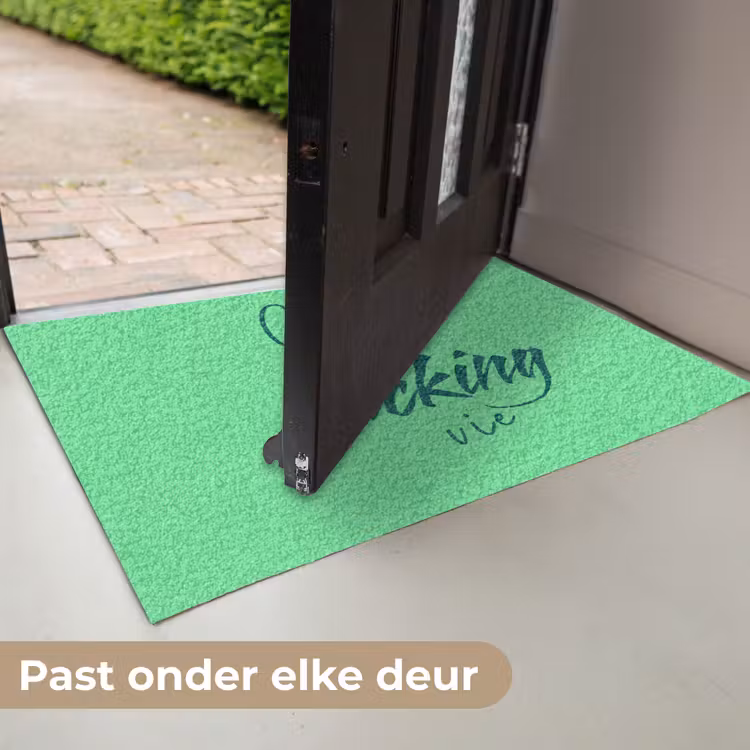 Deurmat - c'est la fucking vie - Groen - Penseelstijl — 7