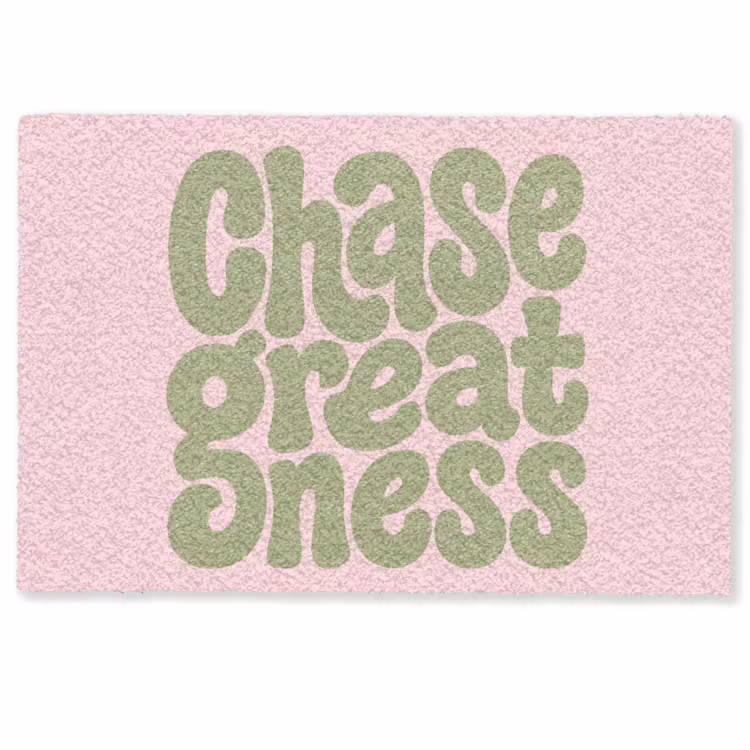 Deurmat - Chase greatness - Groen - Roze - Retro — 1