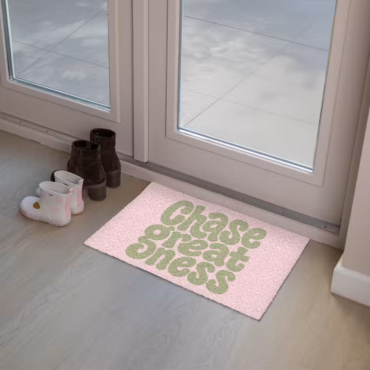Deurmat - Chase greatness - Groen - Roze - Retro — 8