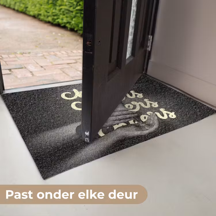 Deurmat - Cheers - Wijn - Zwart - Wit — 7