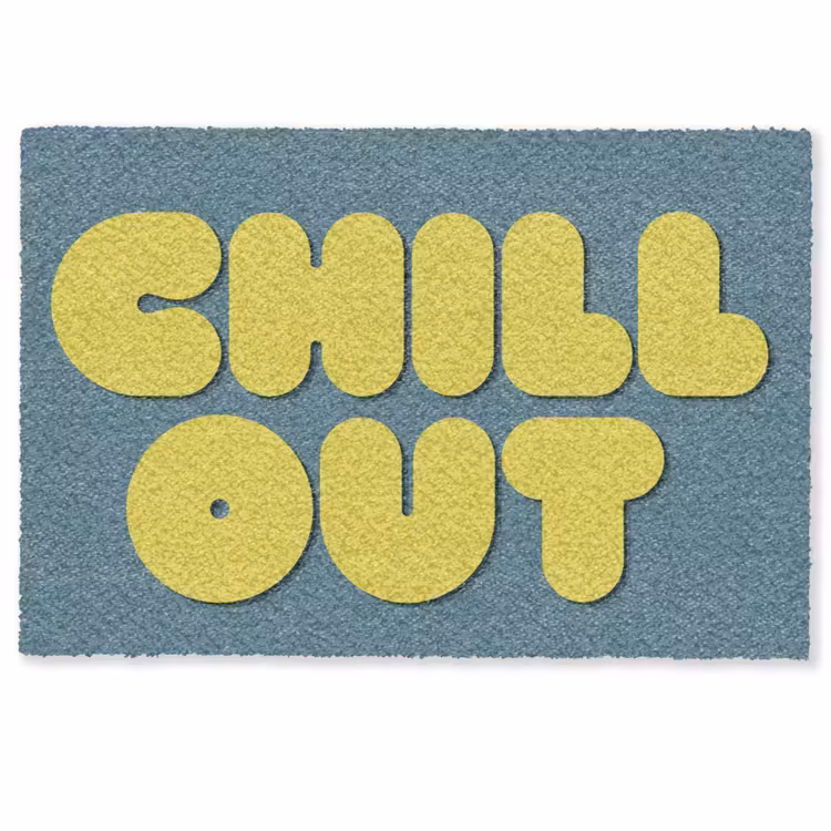 Deurmat - Chill out - Geel - Blauw — 1