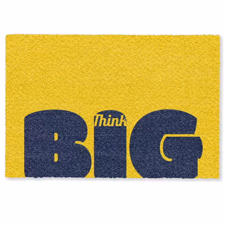Deurmat - Geel - Think big - Grafisch — 1