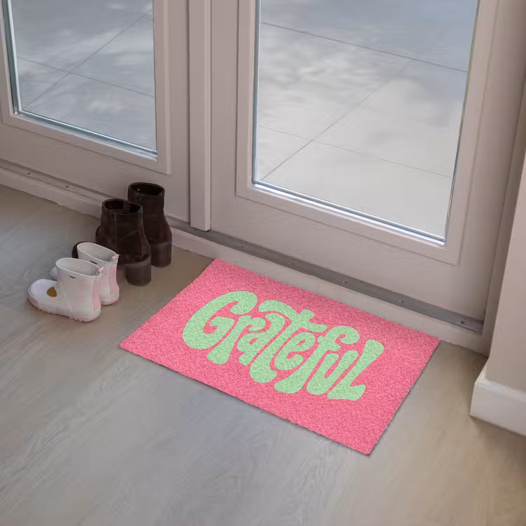 Deurmat - Grateful - Groen - Grafisch - Vloeiend — 8