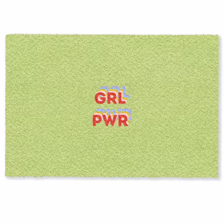 Deurmat - Grl pwr - Groen - Rood - 3D — 1