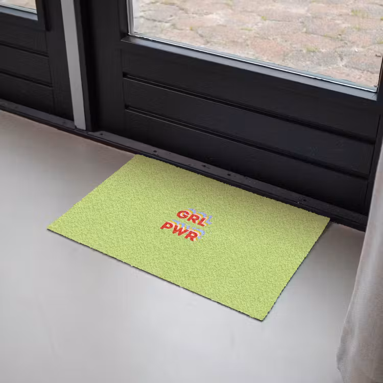 Deurmat - Grl pwr - Groen - Rood - 3D — 2