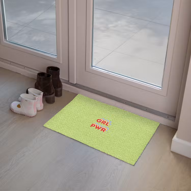 Deurmat - Grl pwr - Groen - Rood - 3D — 8