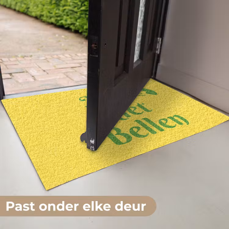 Deurmat - Mij niet bellen - Telefoon - Geel — 7