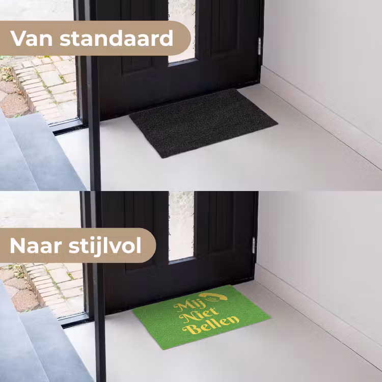 Deurmat - Mij niet bellen - Telefoon - Groen — 3