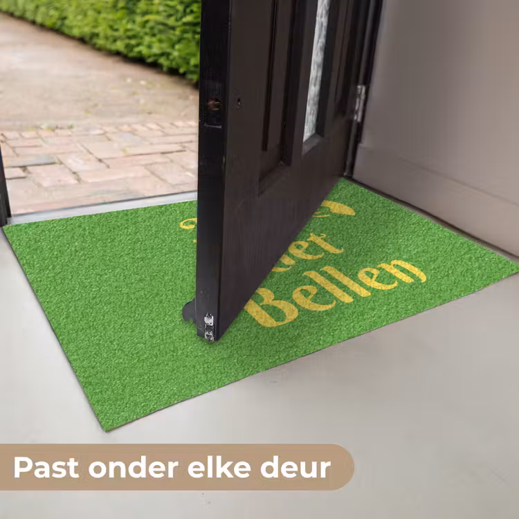 Deurmat - Mij niet bellen - Telefoon - Groen — 7