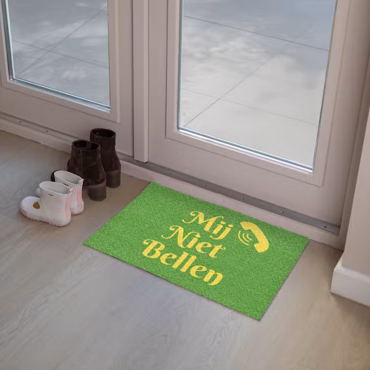 Deurmat - Mij niet bellen - Telefoon - Groen — 8