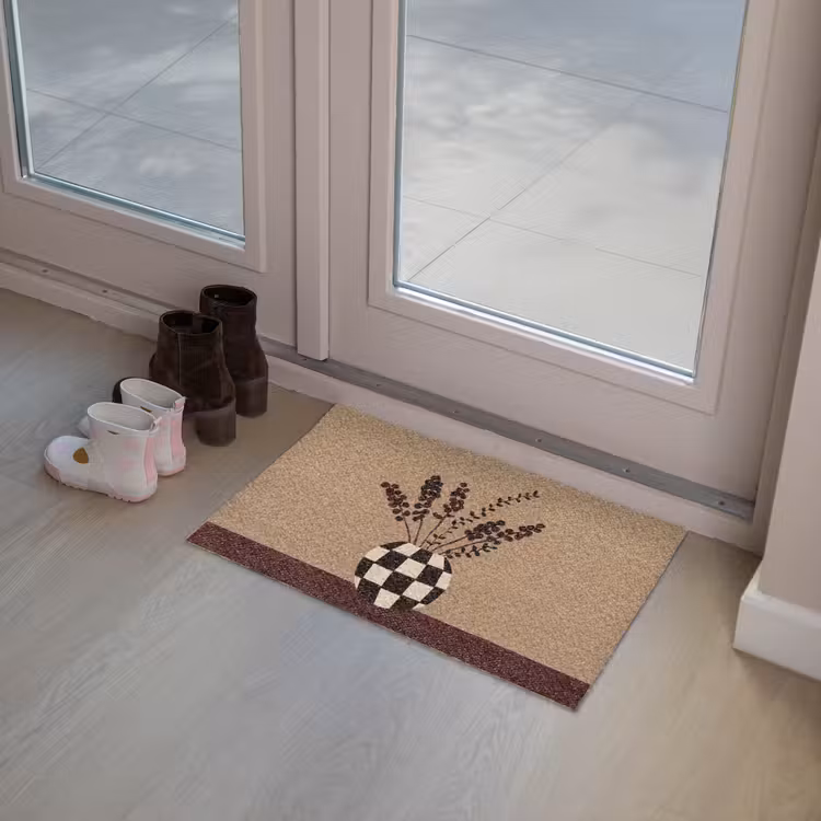 Deurmat - Minimalistisch - Vaas - Bloemen - Bruin — 7