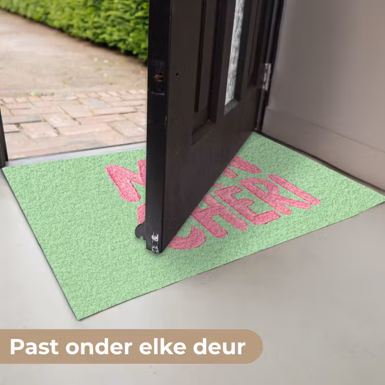 Deurmat - Mon cheri - Groen - Roze — 7